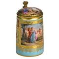 Royal vienna porcelain stein amor et grazien late 19thearly 20th c beehive stamp 6 12 x 5 12
