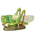 Majolica delphin massier grasshopper figural planter early 20th c signed 6 12 x 12 34 x 3 12