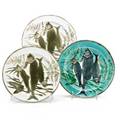 English wedgwood majolica three fish plates with raised decoration 19th c stamped wedgwood 8 34 dia