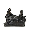 Victor rousseau belgian 18651954 figural bronze of two reclining women 1918 signed and dated foundry mark 9 x 11 x 6