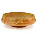 Galle cameo glass bowl acidetched with fruiting branches nancy france ca 1900 signed galle to body 3 12 x 8 12 dia