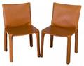 Cassina Leather Chairs Pair