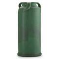 Teco threehandled vase with matte green glaze terra cotta il ca 1905 stamped teco 284 11 x 5 