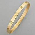 18k yellow gold love bracelet impressed mark cartier scratch size mark 19 740442 750 222 dwt 346 gs