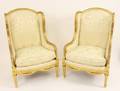 Pair of Louis XVI Style Carved Armchairs
