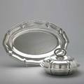 Swiss 800 silver holloware jezler two items in the chippendale style 20th c oval meat tray 18 x 11 34 doublecovered vegetable dish with detachable loop handle 9 34 diameter 675 ot
