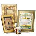 Patriotic judaica jewish new year card framed with patriotic images and photograph ca wwi 9 x 6 wwi blue star banner framed serving our country 8 x 6 new years greeting card framed