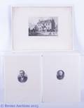 Antique Engravings Two Presidents  Boston MA
