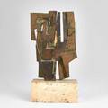 Pietro consagra italian 19202005 untitled ca 1960 bronze on travertine base 7 18 high 9 14 high with base provenance the artist collection of lydia winston malbin acquired 1960s