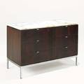 Florence knoll knoll associates sixdrawer cabinet new york 1960s marble rosewood chromed steel manufacturers label 25 34 x 37 14 x 19