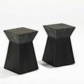 Christian liaigre holly hunt pair of stained oak occasional tables new york 1990s unmarked 17 14 x 11 sq