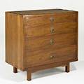 Edward wormley natzler dunbar chest of drawers inset with natzler tiles no 5726 berne in 1950s walnut brass ceramic tile brass label 33 14 x 34 14 x 19 14
