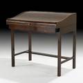 Edward wormley dunbar tambour desk usa 1950s lacquered mahogany rosewood brass leather brass label 35 x 36 x 24