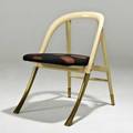 Edward wormley dunbar a chair no 5481 berne in 1950s painted mahogany brass silk upholstery unmarked 30 x 21 x 25