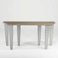 Maison jansen console table france 1960s whitewashed oak painted plaster unmarked 32 x 60 x 18