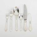 Georg jensen 56piece sterling flatware set for eight in the continentalantik pattern denmark designed 1906 includes six pieces dinner forks salad forks soup spoons teadessert spoons butter