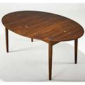 Finn juhl niels vodder judas table with two leaves denmark 1950s rosewood silver inlay unmarked 28 12 x 79 x 55 two leaves 21 12 ea table 122 fully extended
