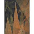 Harry bertoia untitled monoprint on rice paper pennsylvania unmarked sheet 10 14 x 7 12