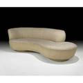 Vladimir kagan weiman preview cloud sofa usa 1990s microfiber upholstery unmarked 30 x 98 x 39 depth of curve 44