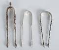 Three 3 Antique Sterling Silver Tongs
