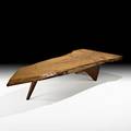 George nakashima nakashima studios early conoid coffee table new hope pa 1959 burled walnut walnut unmarked 14 x 78 x 29 12 provenance copy of original order card