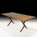 George nakashima nakashima studios crosslegged dining table new hope pa 1960 walnut rosewood hickory unmarked 28 12 x 72 x 39 12 two leaves 16 12 provenance copy of original invo
