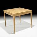 Tommi parzinger parzinger originals card table usa 1950s bleached mahogany rosewood unmarked 28 12 x 32 sq