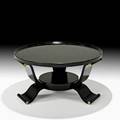 James mont james mont design coffee table new york 1960s stained and lacquered mahogany brass unmarked 18 12 x 36 dia