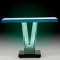John lewis console california 1995 cast glass signed and dated 35 14 x 48 x 14 provenance private collection new york