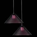 Afra and tobia scarpa attr pair of hanging pendants italy 1970s battuto glass single socket shade 7 x 12
