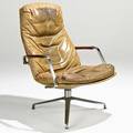 Preben fabricius jorgen kastholm alfred kill lounge chair denmark 1960s leather mattechromed steel unmarked 38 x 27 x 33