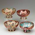 Beatrice wood 18931998 four glazed earthenware bowls ojai ca signed beato 3 12 x 6 14 ea