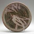 Peter voulkos glazed stoneware charger 1950s signed 2 x 12 12 dia