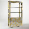 Paul evans directional cityscape cabinet with shelving usa 1970s chromeplated steel brass signed 84 x 48 x 18