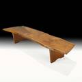 George nakashima nakashima studios special benchcoffee table new hope pa 1973 walnut rosewood unmarked 13 x 76 x 21 12 provenance copy of original drawing order card and letter of a