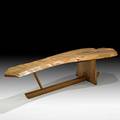 George nakashima nakashima studios minguren ii coffee table new hope pa 1974 english walnut signed with clients name 14 x 65 12 x 17 12 provenance copy of original order card