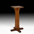 L  jg stickley pedestal fayetteville ny ca 1912 unmarked 32 12 x 13 sq top 18 sq base