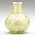 Adelaide robineau porcelain cabinet vase in fine celadon crystalline glaze syracuse ny 1919 excised medallion and date 4 12 x 3 12 publication forster alternative american ceramics p 3