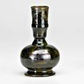 George ohr large bulbous vase dark green gunmetal and moss green glaze biloxi ms 1890s stamped ge ohr biloxi miss 7 12 x 4 12