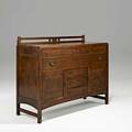 Limbert sideboard with plate rack grand rapids mi ca 1910 branded mark 42 12 x 54 x 20 38 to top