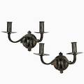 Samuel yellin pair of wroughtiron sconces philadelphia pa 1920s stamped samuel yellin 15 x 10 x 8 12 ea