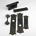 Louis sullivan yale  town mfg co sixpiece door hardware set from the union trust building saint louis mo ca 1900 door plates and pull lock mail slot and mail slot cover door pull monogr