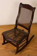 Late 19th C Childs Rocking Chair Mixed Woods