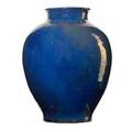 Pewabic large vase in blue luster glaze detroit circular stamp pewabic detroit 1012x 7 34