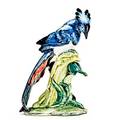Stangl glazed porcelain figure of a magpie jay marked stangl pottery birds  3758  360 10 34 x 7 12 x 5