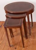 Lammerts Leather Top Nesting Tables Three 3