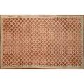 Stark room size rug allover floral diamond design on brown ground 20th c 192 x 104