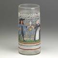 German enameled glass stein polychrome decoration of a marriage scene 19th c 7 12