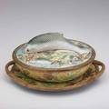 Majolica sardine dish possibly by george jones 19th c registration date mark august 19th 1876 5 x 9 x 7
