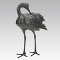 Japanese bronze ibis early 20th c signed 12 12